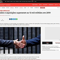 Fuses e aquisies superaram os 13 mil milhes em 2019